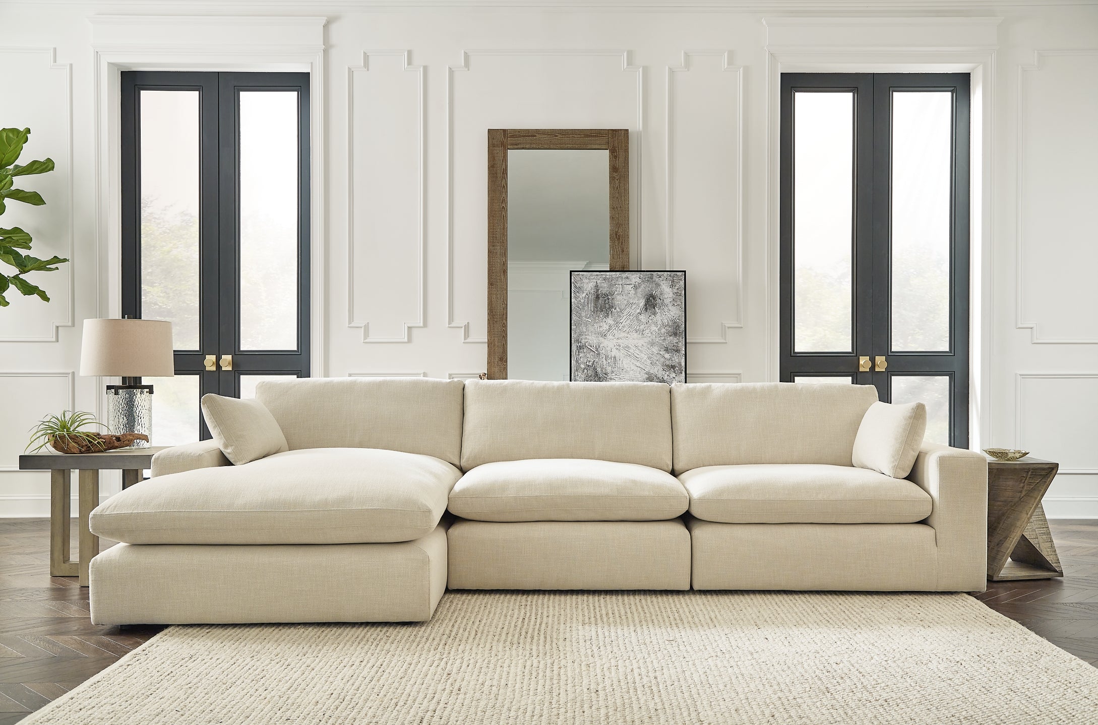 【値下げ】エンチャンテッド　ムファサ Elyza 3-Piece Sectional with Chaise - LAF Arm Facing – Minnesofa