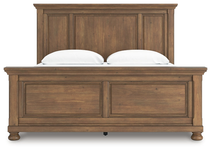 Feddinger King Panel Bed with Mirrored Dresser and Chest