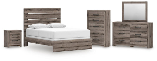 Urbanoore Queen Panel Bed, Dresser, Mirror, Chest and Nightstand