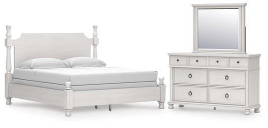 Chadworth California King Poster Bed, Dresser and Mirror
