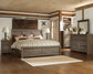 Juararo King/California King Panel Headboard with Mirrored Dresser