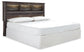 Drystan King/California King Bookcase Headboard with Mirrored Dresser, Chest and Nightstand