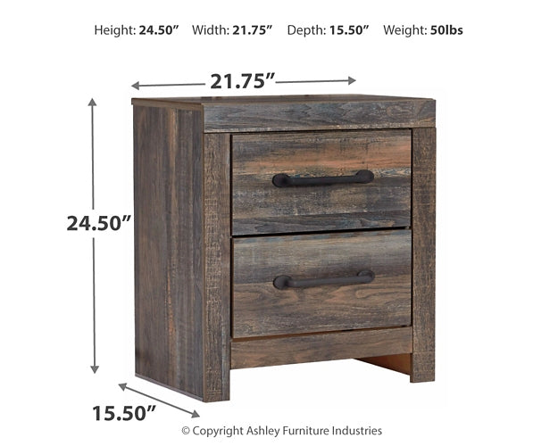 Drystan King Panel Bookcase Bed with Mirrored Dresser and 2 Nightstands