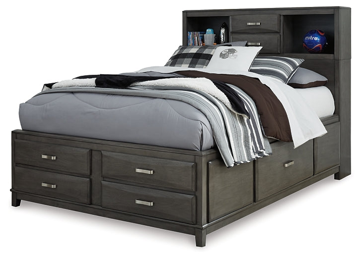 Caitbrook  Storage Bed With 8 Storage Drawers With Dresser