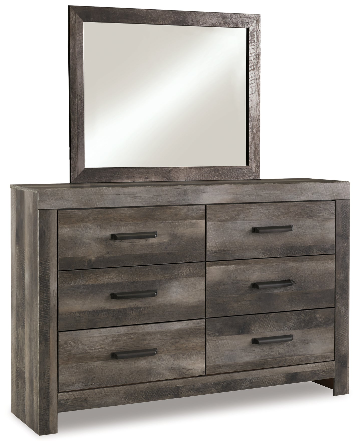 Wynnlow King Panel Bed with Mirrored Dresser