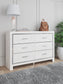 Altyra Queen Panel Bookcase Bed with Dresser