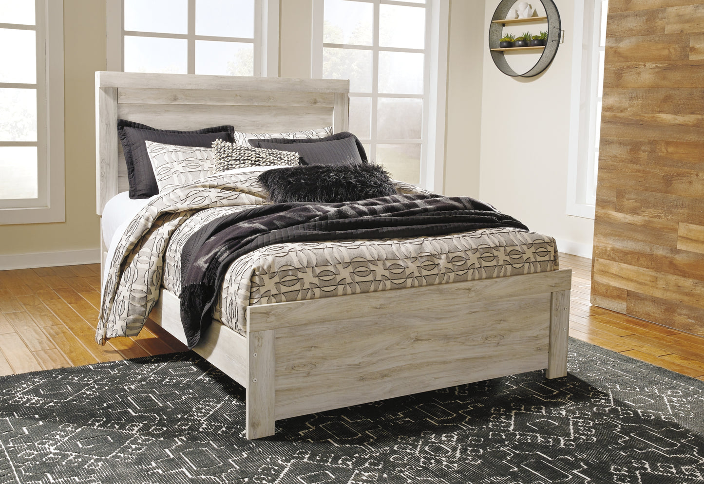 Bellaby Queen Crossbuck Panel Bed with Dresser