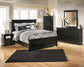 Maribel  Panel Bed With Mirrored Dresser, Chest And Nightstand