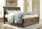 Flynnter  Sleigh Bed With 2 Storage Drawers With Dresser With Dresser