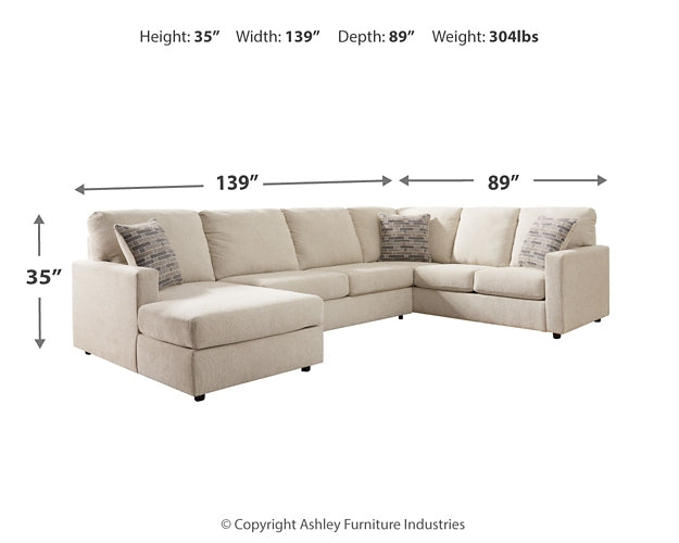 Edenfield 3-Piece Sectional with Ottoman