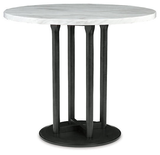 Centiar Counter Height Dining Table and 4 Barstools