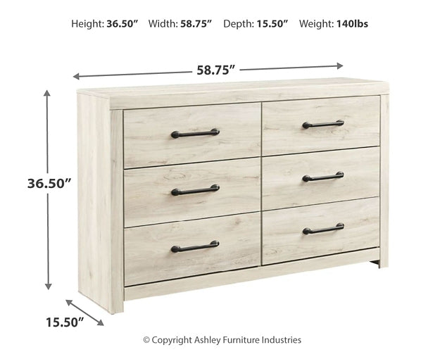 Cambeck King Upholstered Panel Bed with Dresser