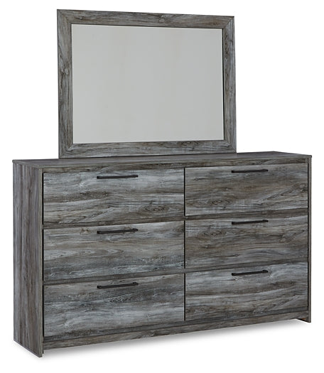 Baystorm King Panel Headboard with Mirrored Dresser and Chest