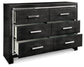 Kaydell Queen Upholstered Panel Storage Bed with Dresser