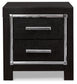 Kaydell King Upholstered Panel Headboard with Mirrored Dresser, Chest and Nightstand