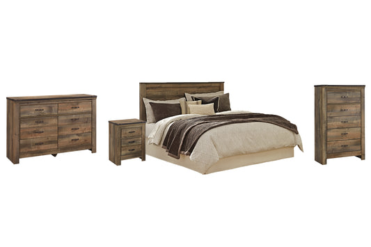 Trinell King/California King Panel Headboard with Dresser, Chest and Nightsand