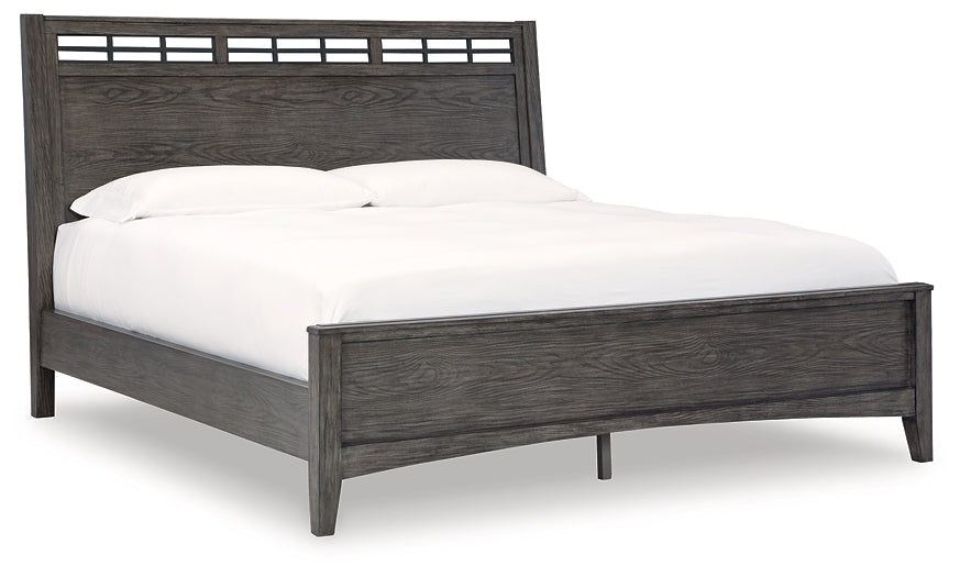 Montillan King Panel Bed with Dresser