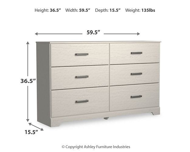 Stelsie Twin Panel Bed with Dresser