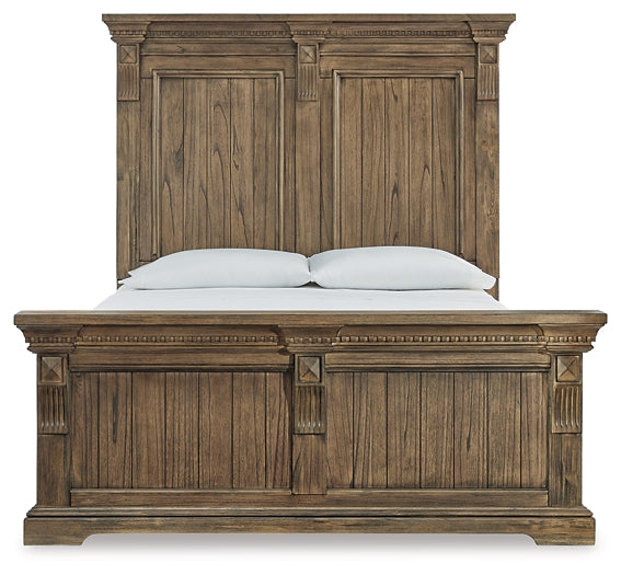 Markenburg Queen Panel Bed with Mirrored Dresser