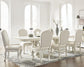 Arlendyne Dining Table and 8 Chairs with Storage