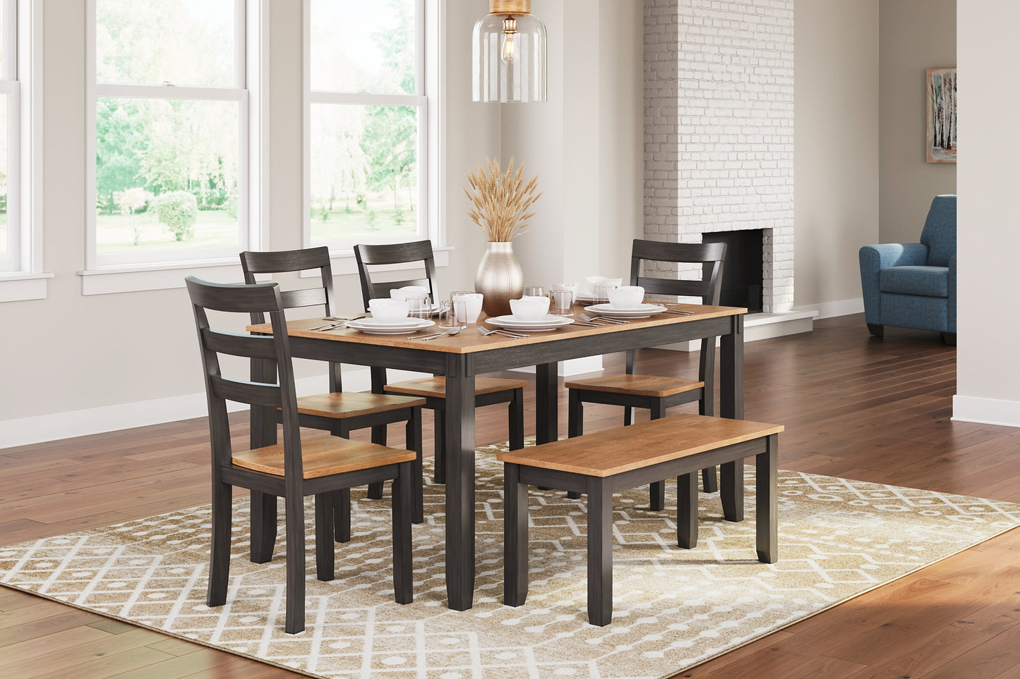 Gesthaven Dining Room Table Set (6/CN)