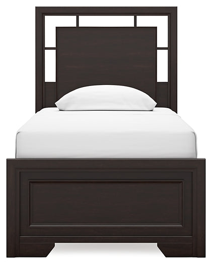 Covetown Twin Panel Bed with Dresser