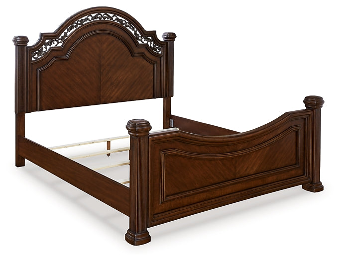 Lavinton King Poster Bed with Mirrored Dresser