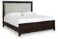 Neymorton King Upholstered Panel Bed with Dresser and 2 Nightstands