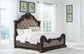 Maylee Queen Upholstered Bed with Mirrored Dresser