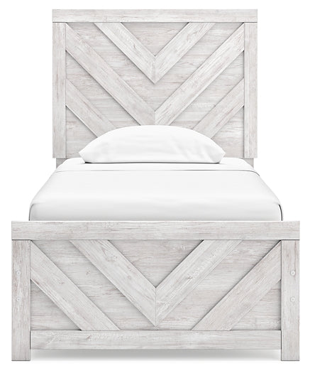 Cayboni Twin Panel Bed with Dresser and Nightstand