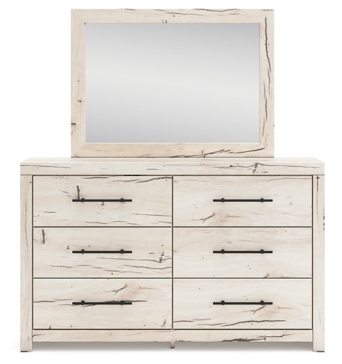 Lawroy Full Panel Bed with Mirrored Dresser