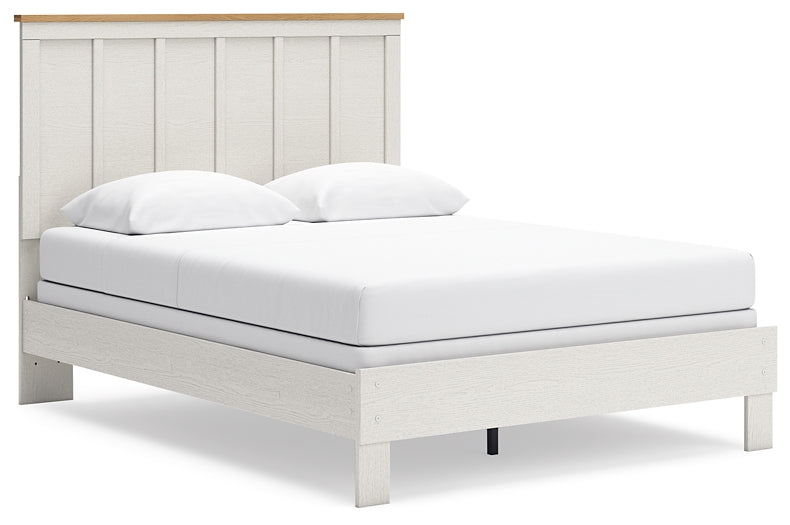 Linnocreek Queen Panel Bed with 2 Nightstands