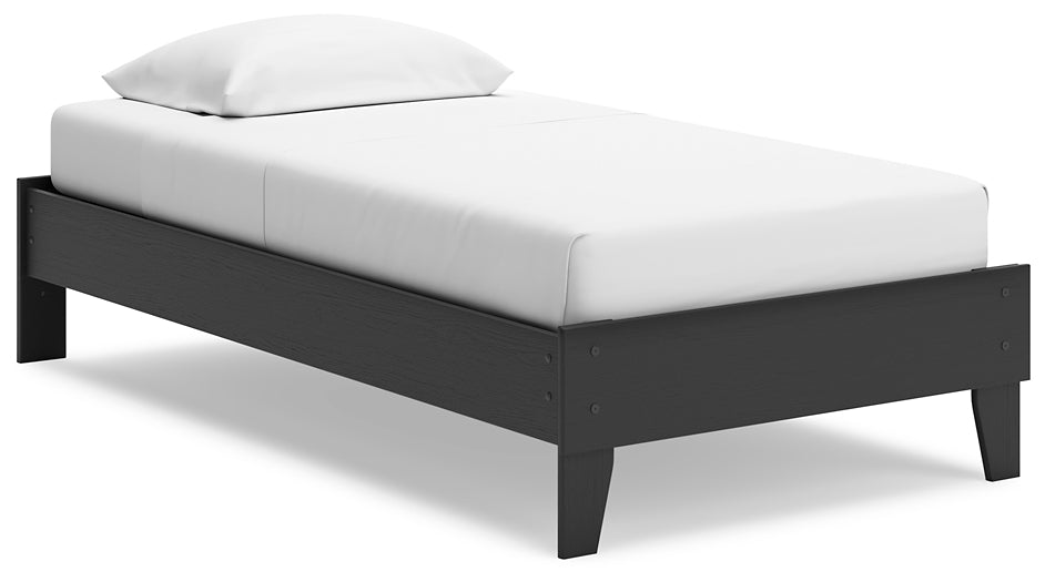 Socalle Twin Platform Bed with Dresser, Chest and Nightstand