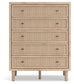 Cielden Queen Panel Headboard with Mirrored Dresser and Chest