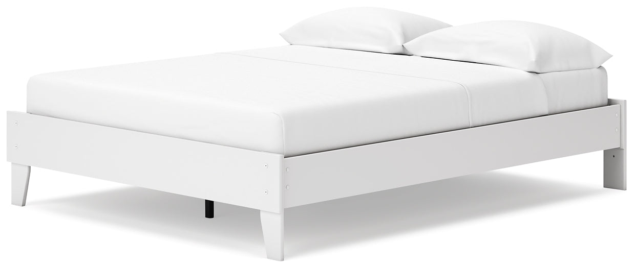 Socalle Queen Platform Bed with 2 Nightstands