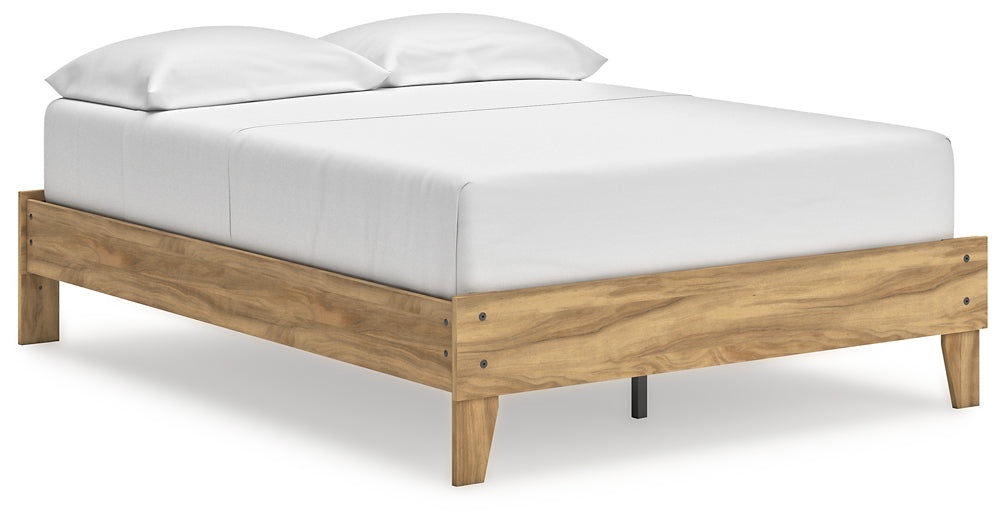 Bermacy Full Platform Bed with Dresser and 2 Nightstands