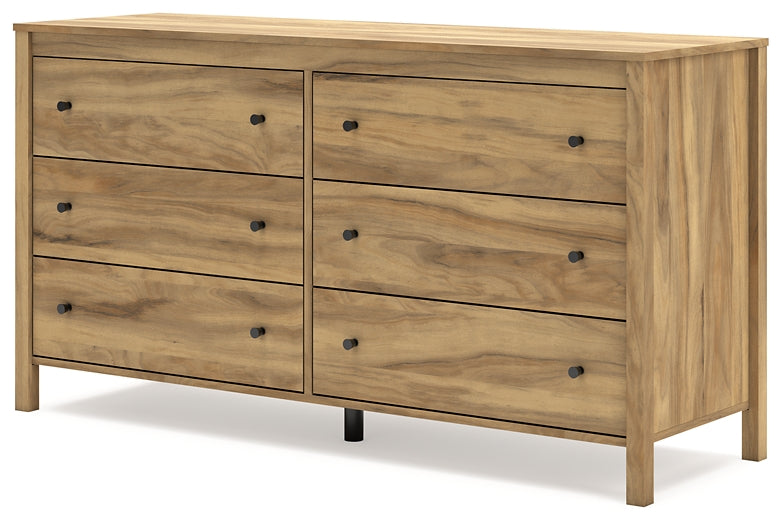 Bermacy Queen Platform Panel Bed with Dresser and 2 Nightstands