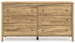 Bermacy Full Platform Panel Bed with Dresser, Chest and Nightstand