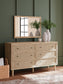 Cielden Full Panel Bed with Mirrored Dresser, Chest and Nightstand