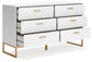 Socalle Twin Panel Headboard with Dresser and Chest