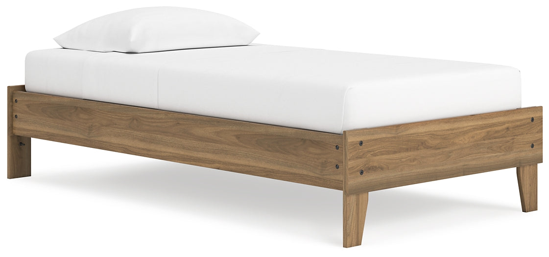 Deanlow Twin Platform Bed with Dresser, Chest and 2 Nightstands