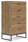 Deanlow Full Panel Headboard with Dresser, Chest and 2 Nightstands