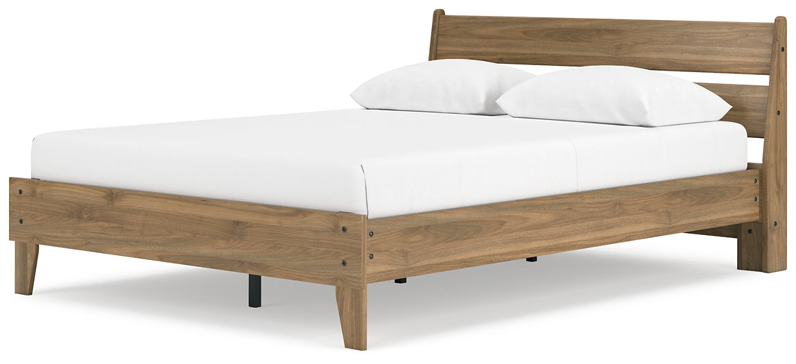 Deanlow Queen Platform Panel Bed with Dresser