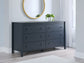 Simmenfort Twin Panel Headboard with Dresser and 2 Nightstands