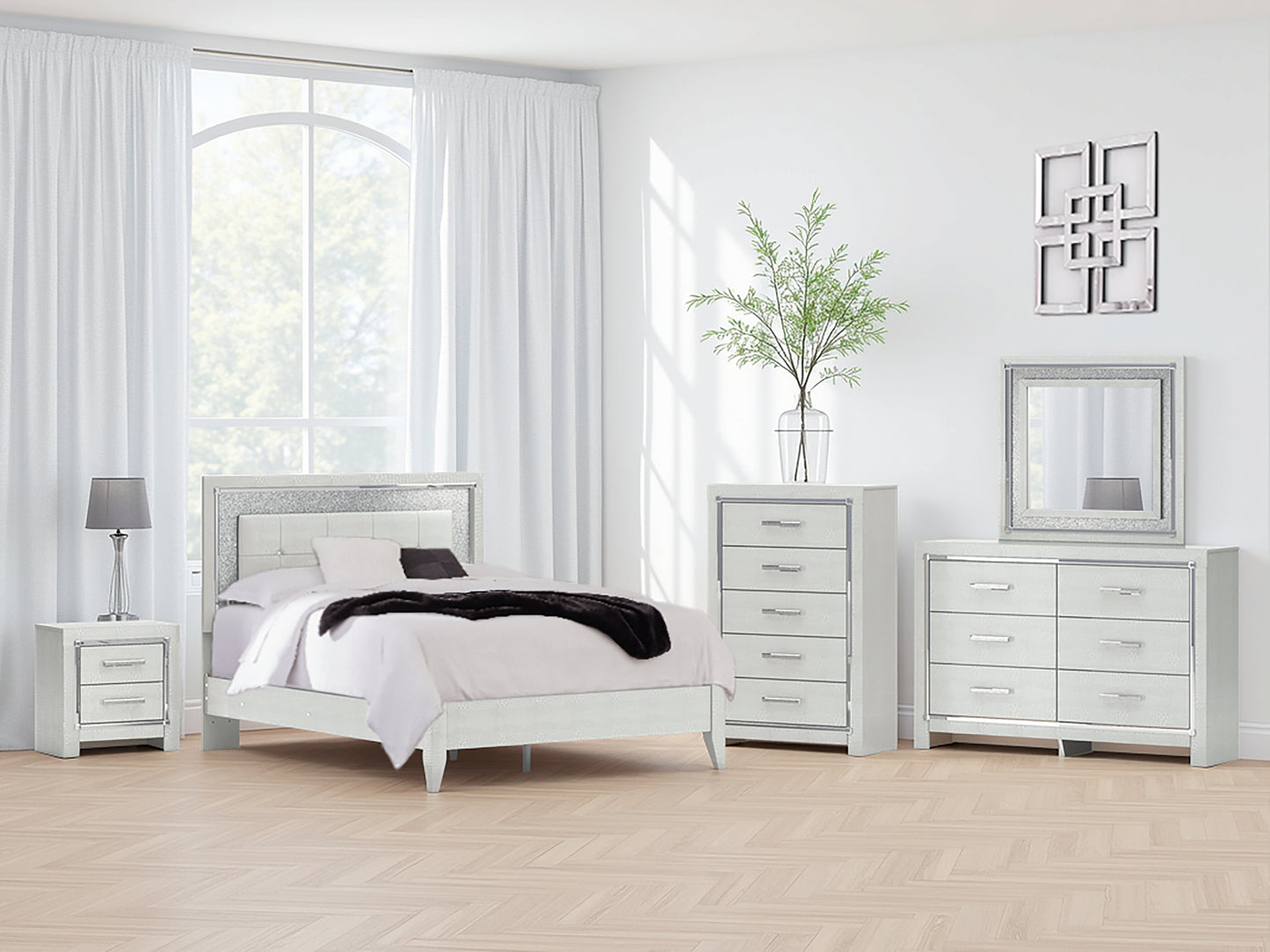 Zyniden  Upholstered Panel Bed