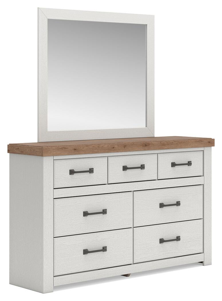 Savonport Twin Panel Storage Bed, Dresser and Mirror